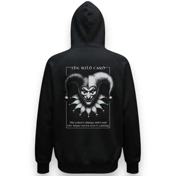 Wild Card Joker Graphic Hoodie | Dark Jester Streetwear Hoodie 