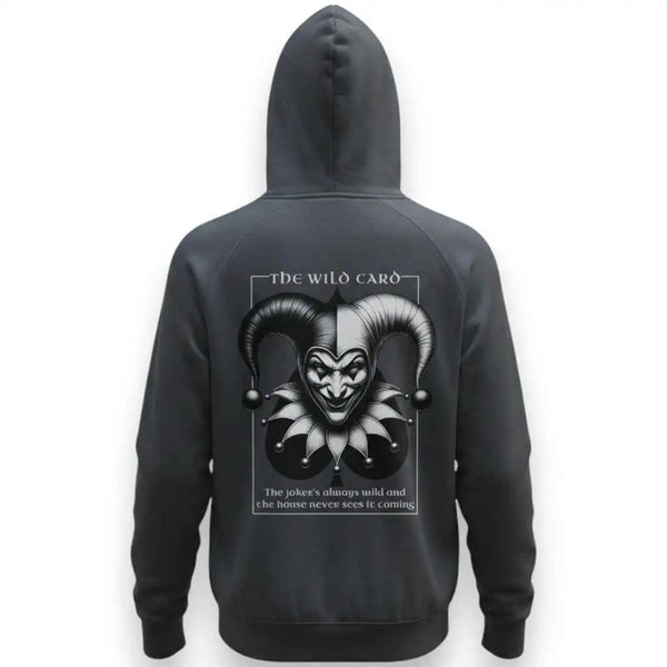 Wild Card Joker Graphic Hoodie | Dark Jester Streetwear Hoodie 