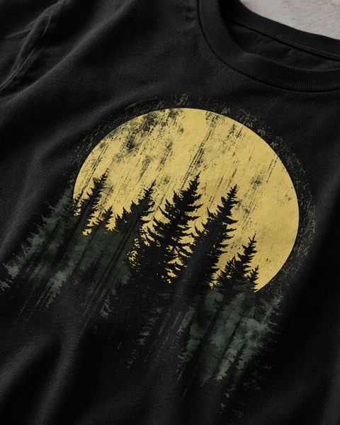 Night Forest Organic Graphic Tee - My Lucky Tee