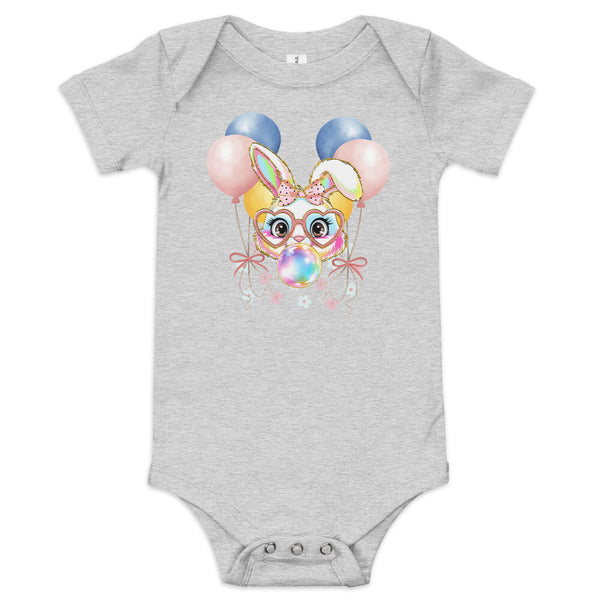 Party Bunny Infant One Piece in Heather Gray