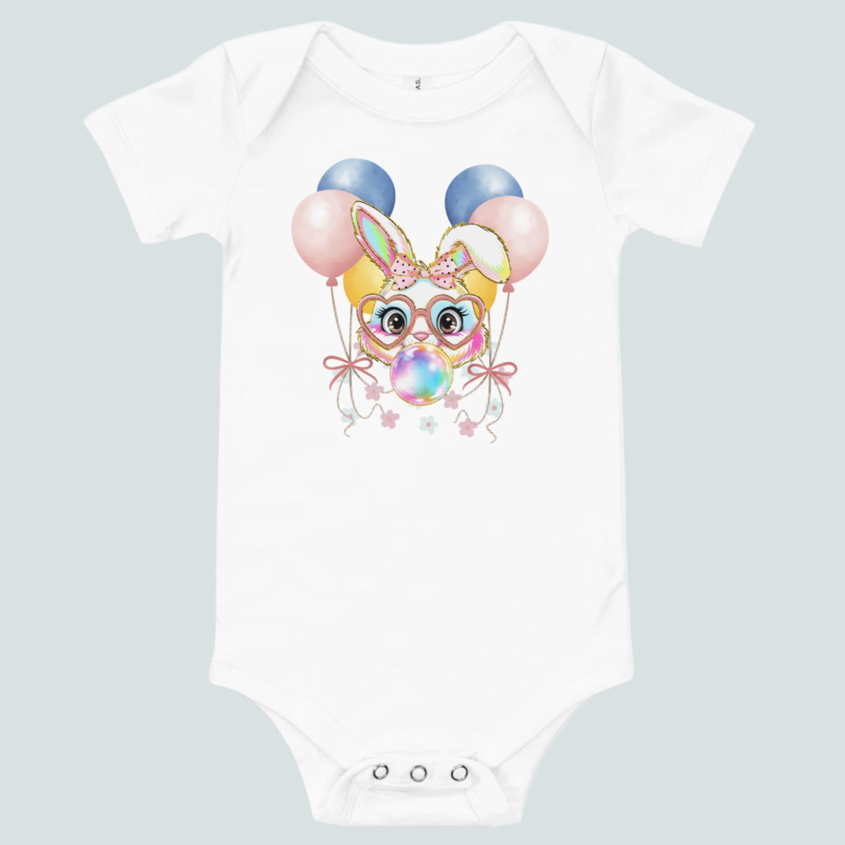 Party Bunny Infant One Piece in White