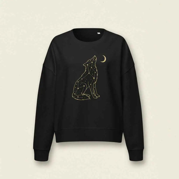 Starlit Wolf Organic Sweatshirt S