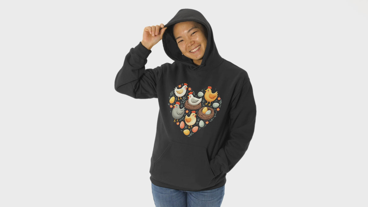 Chicken & Egg Farm Country Hoodie - Chicken Mom Gift - Store & Peace