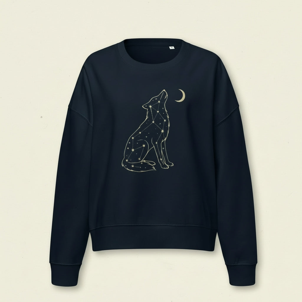 Starlit Wolf Women’s Organic Sweatshirt
