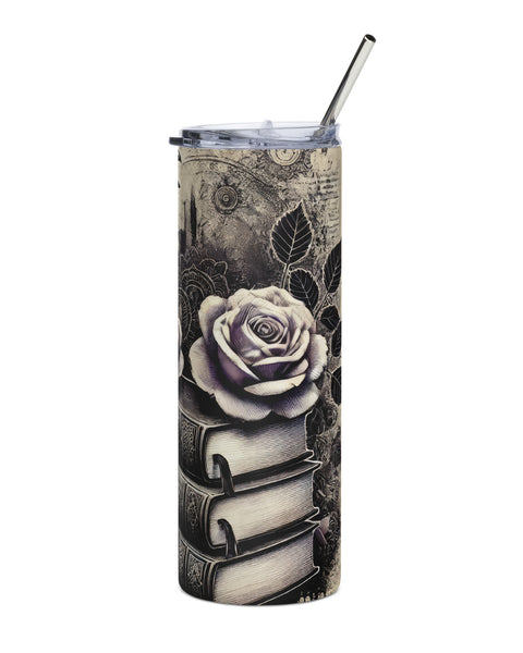 Raven & Roses Stainless Steel Tumbler left view