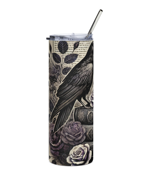 Raven & Roses Stainless Steel Tumbler right view