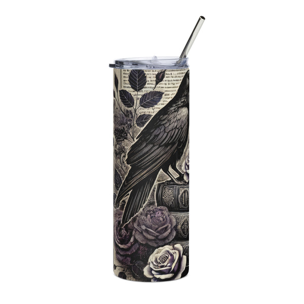 Raven & Roses Stainless Steel Tumbler right view
