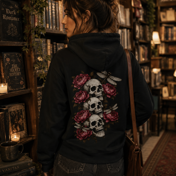 Peonies & Dragonflies Organic Hoodie