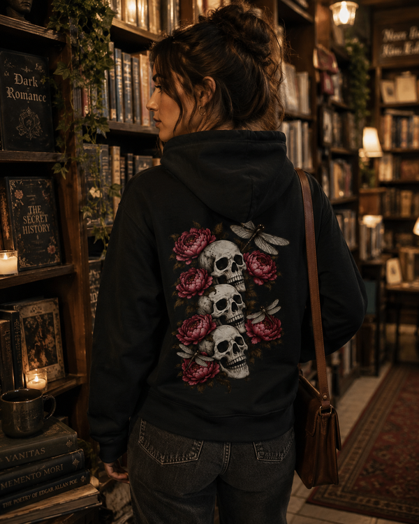 Peonies & Dragonflies Organic Hoodie