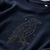 Starlit Crow Organic Sweatshirt - My Lucky Tee 