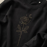 Starlit Rose Organic Sweatshirt - My Lucky Tee 