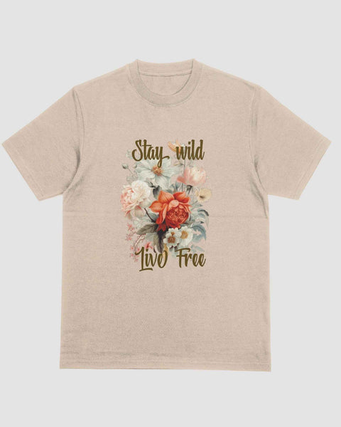 Stay Wild Live Free Floral Tee