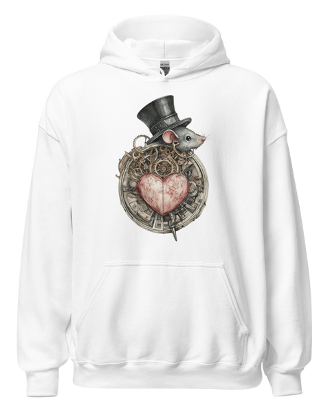 Ticking Heart Hoodie - White