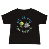 Tiny Traveler Big Dreams Baby Tee in black