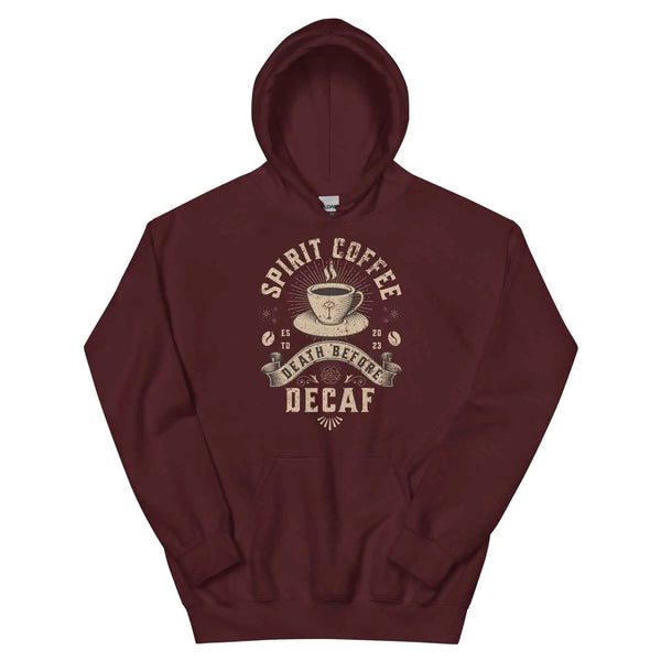 Death Before Decaf Graphic Hoodie S