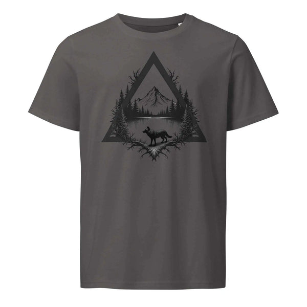 Wolf Wildlife Scene Organic Tee S