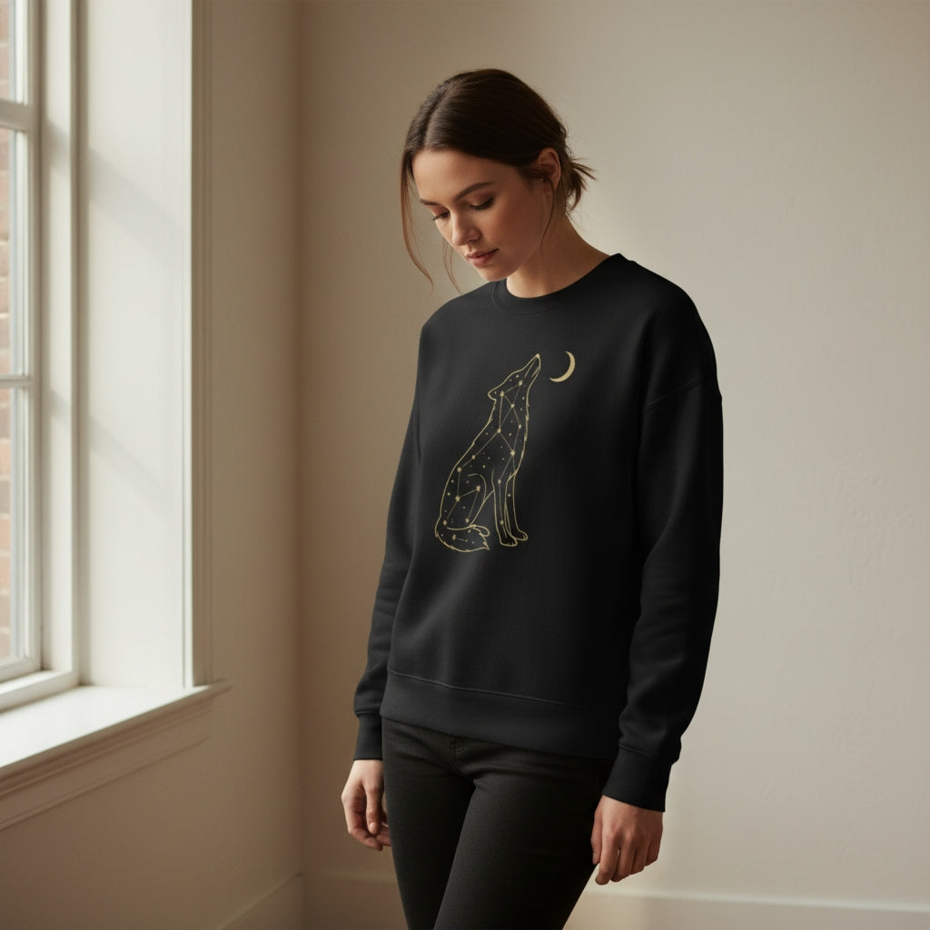 Starlit Wolf Women’s Organic Sweatshirt