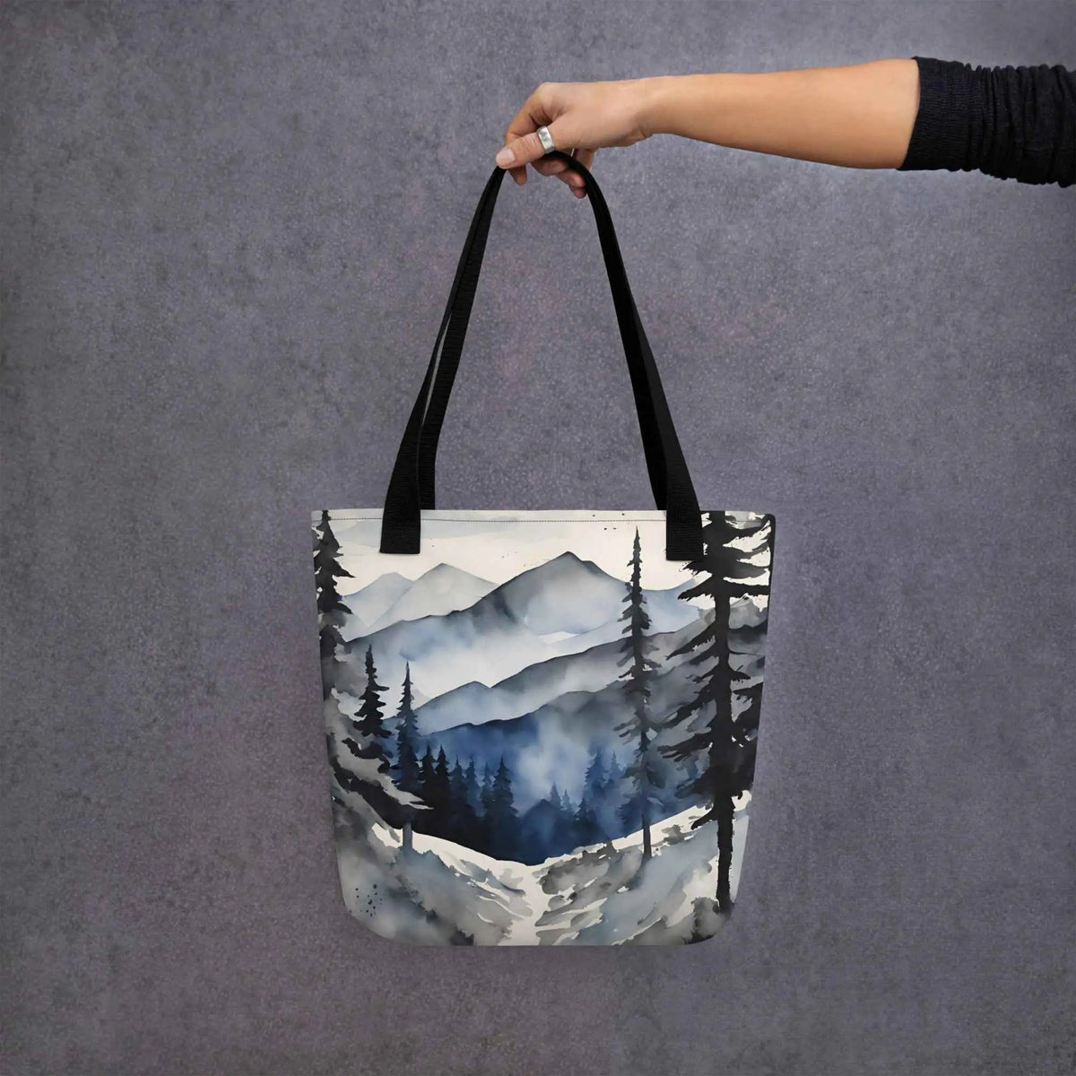 Watercolor Mountain Tote Bag 