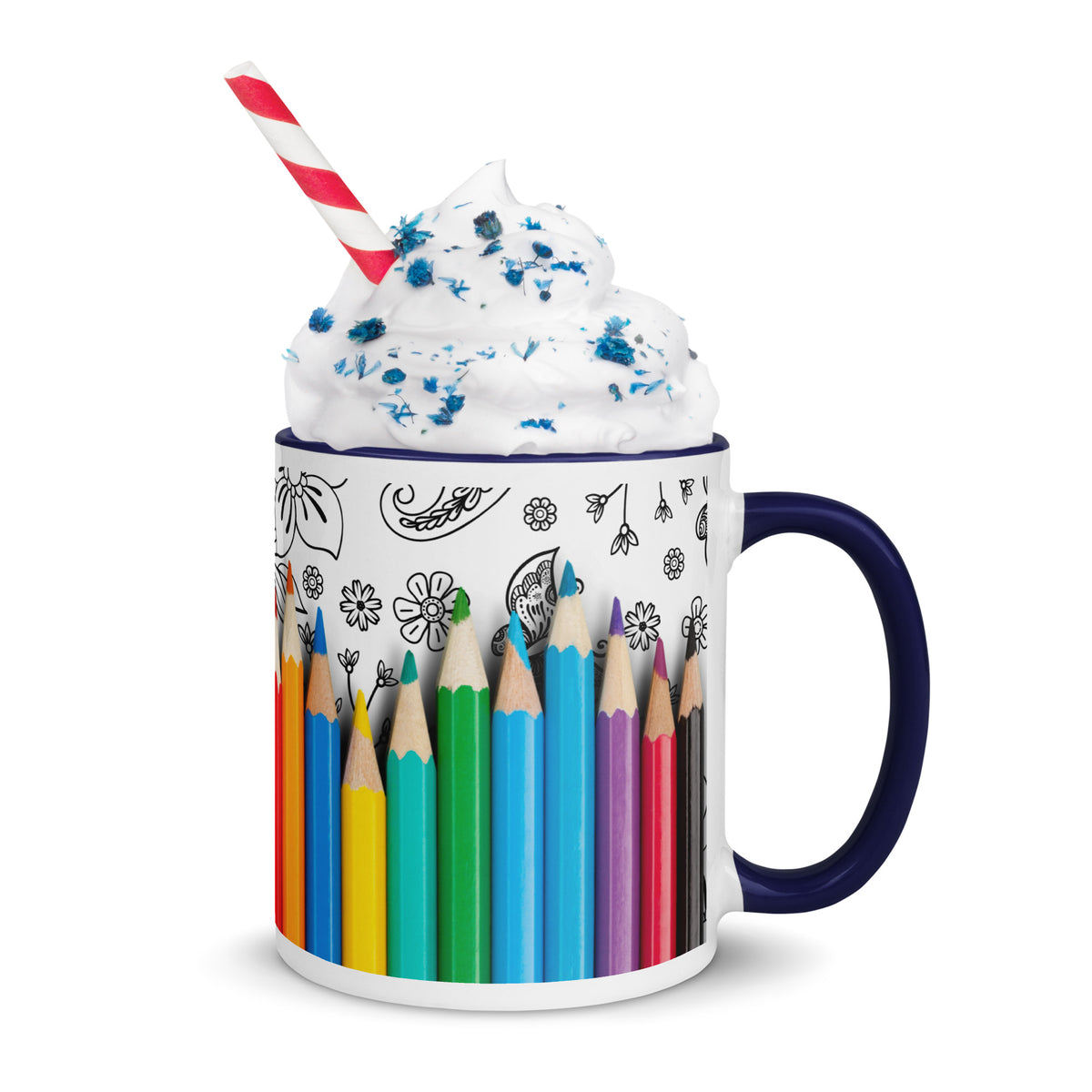 Dark Blue Coloring Page Mug