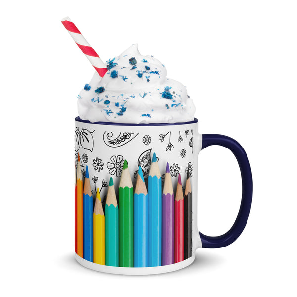Dark Blue Coloring Page Mug
